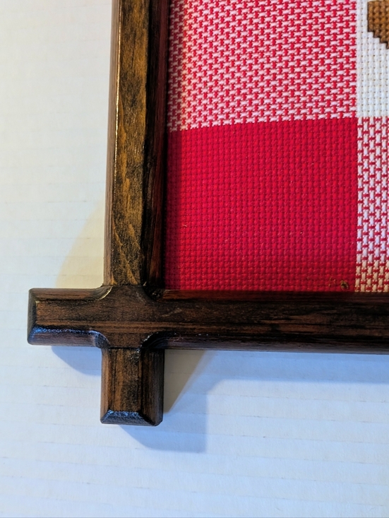 Cross-stitched Framed Toy Themed Child's Nursery Playroom Bedroom Wood Frame 15" - Picture 3 of 9